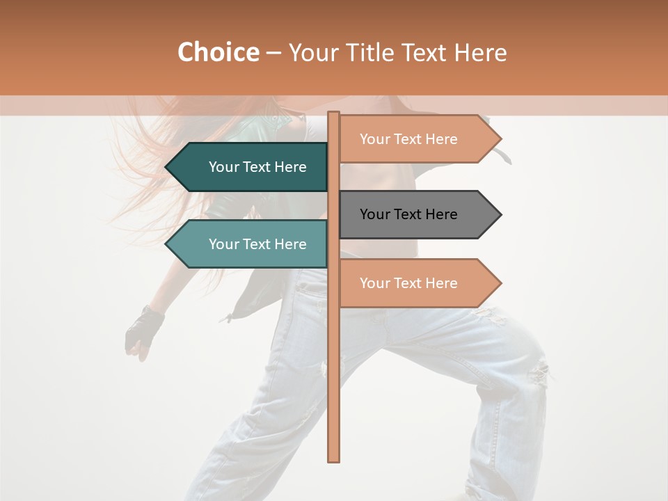 Girl Agility Breakdancer PowerPoint Template