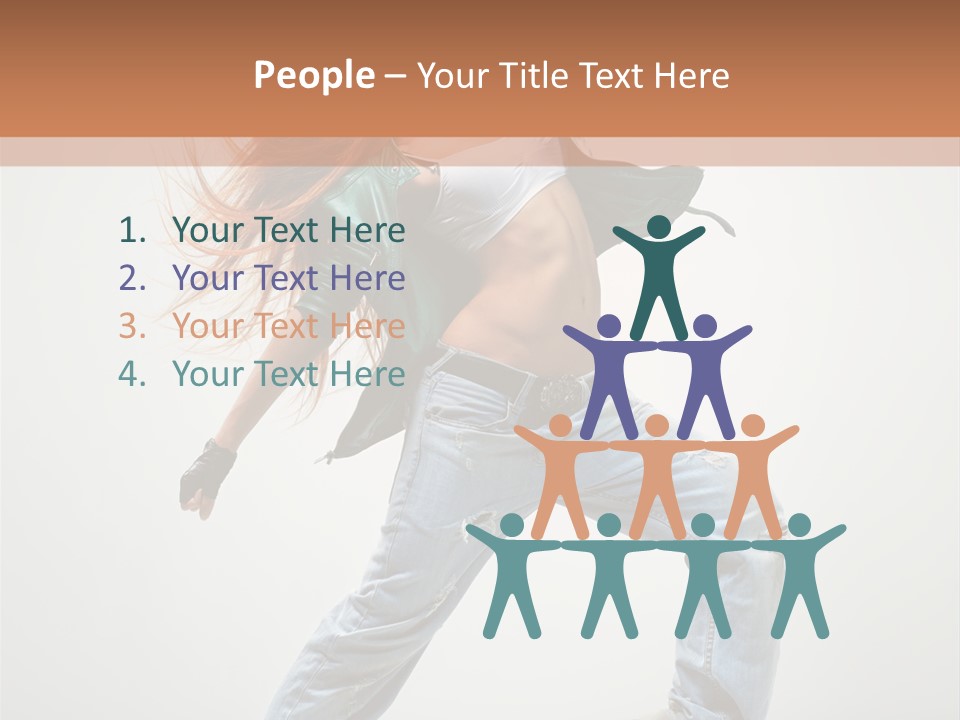 Girl Agility Breakdancer PowerPoint Template