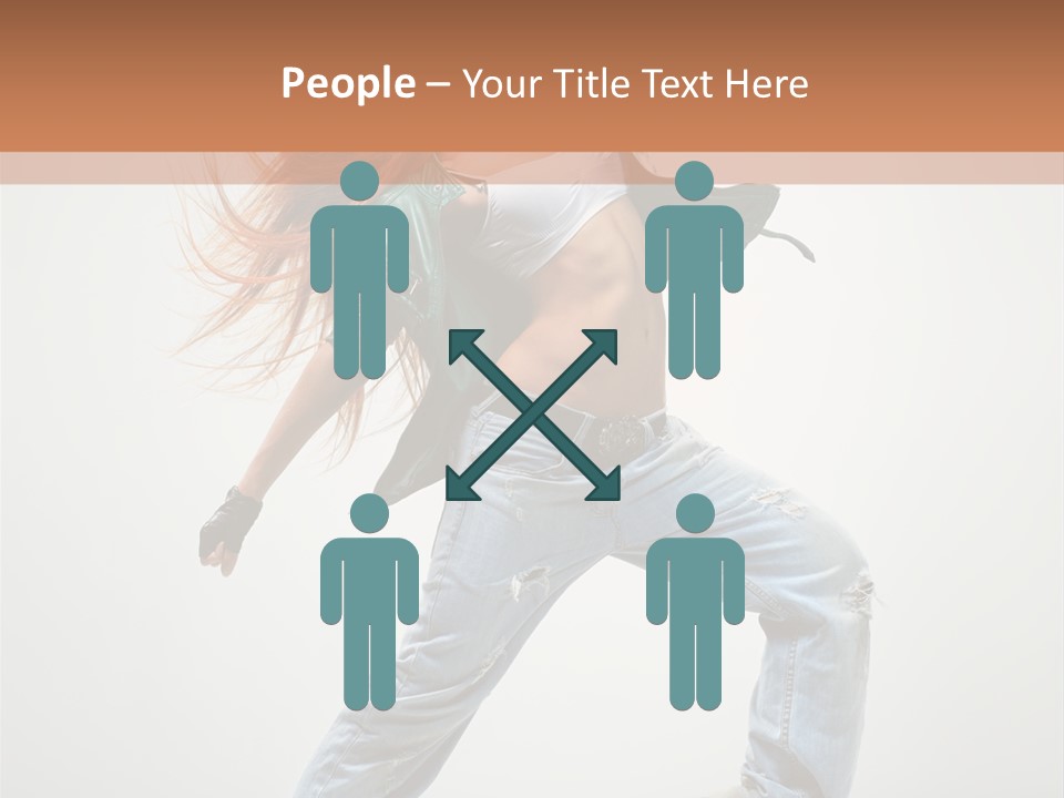 Girl Agility Breakdancer PowerPoint Template