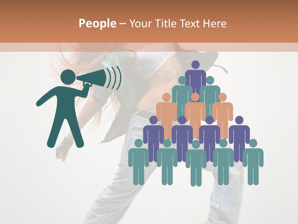 Girl Agility Breakdancer PowerPoint Template