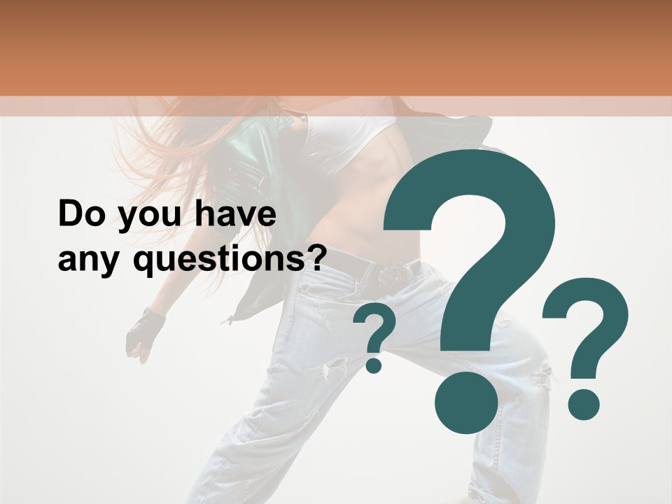 Girl Agility Breakdancer PowerPoint Template