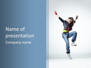 Action Dancer Flexibility PowerPoint Template