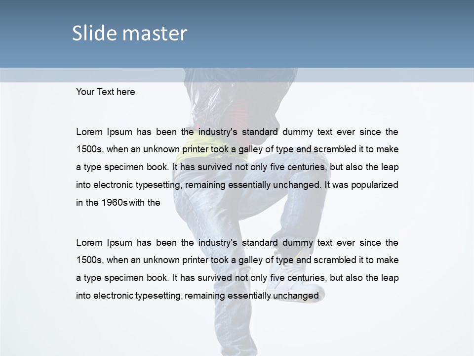 Action Dancer Flexibility PowerPoint Template