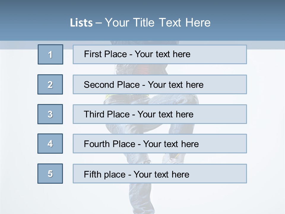 Action Dancer Flexibility PowerPoint Template