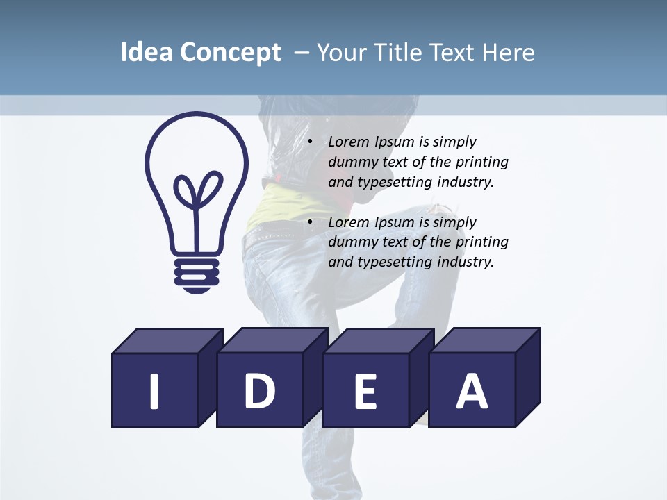 Action Dancer Flexibility PowerPoint Template