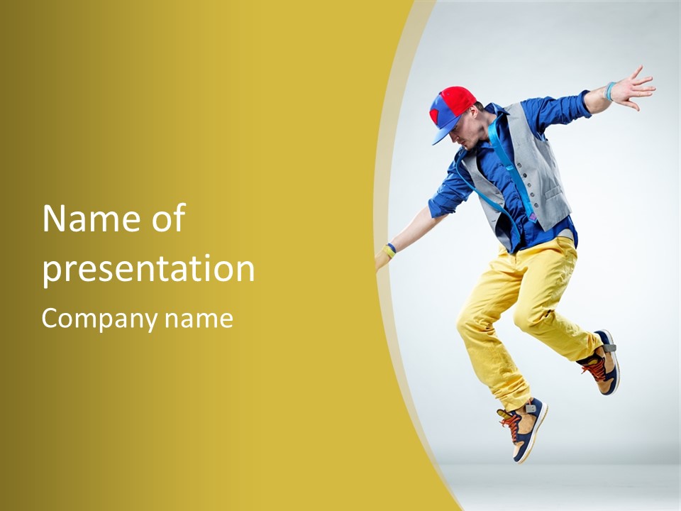 Aerobics Mid Air Stretching PowerPoint Template