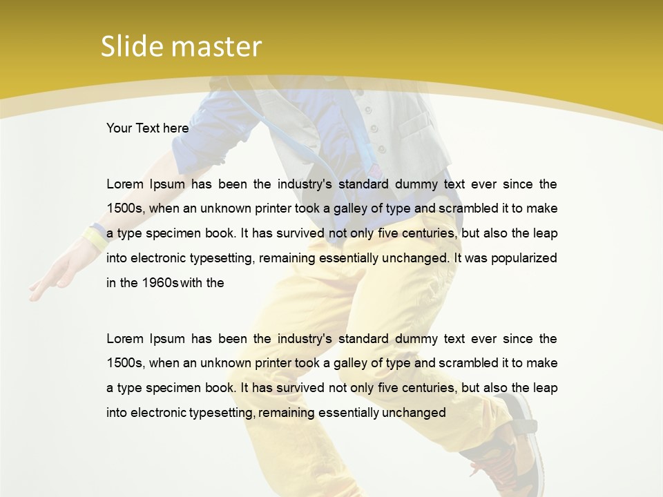 Aerobics Mid Air Stretching PowerPoint Template