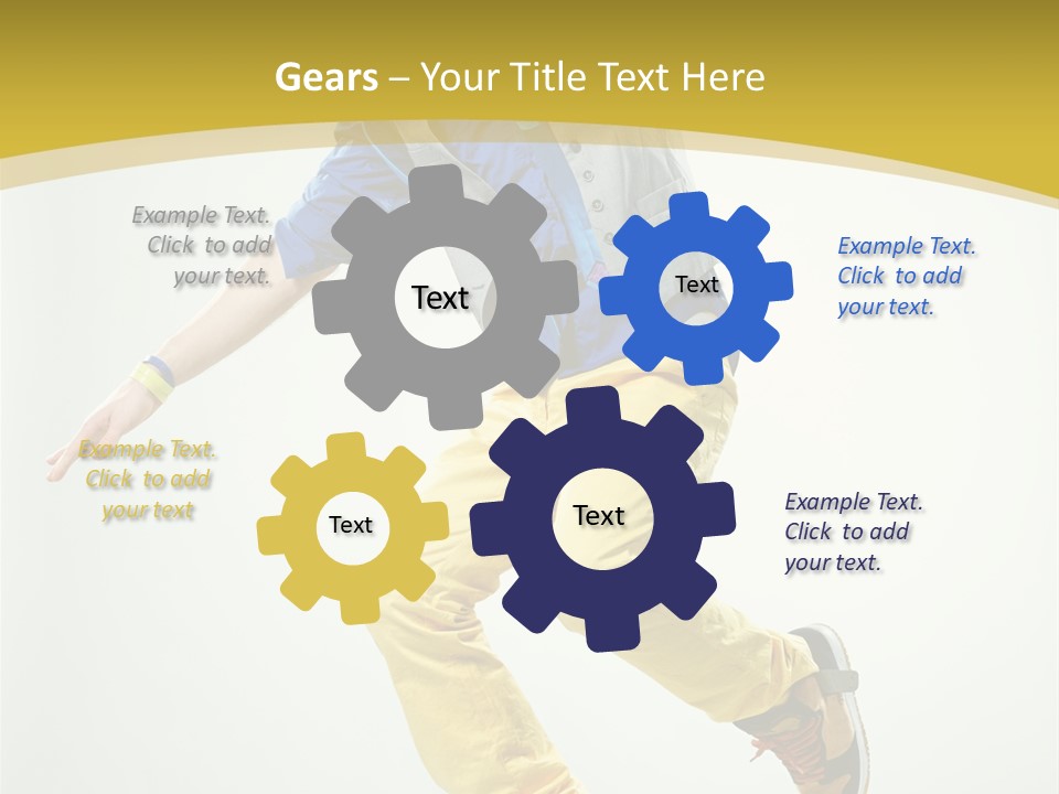 Aerobics Mid Air Stretching PowerPoint Template