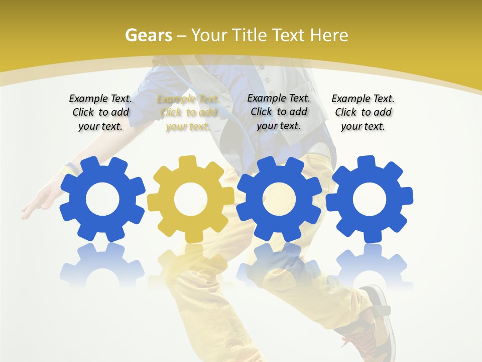 Aerobics Mid Air Stretching PowerPoint Template