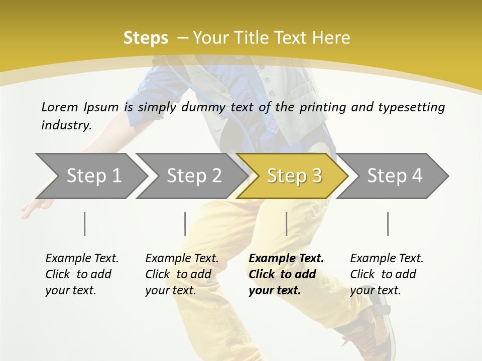 Aerobics Mid Air Stretching PowerPoint Template