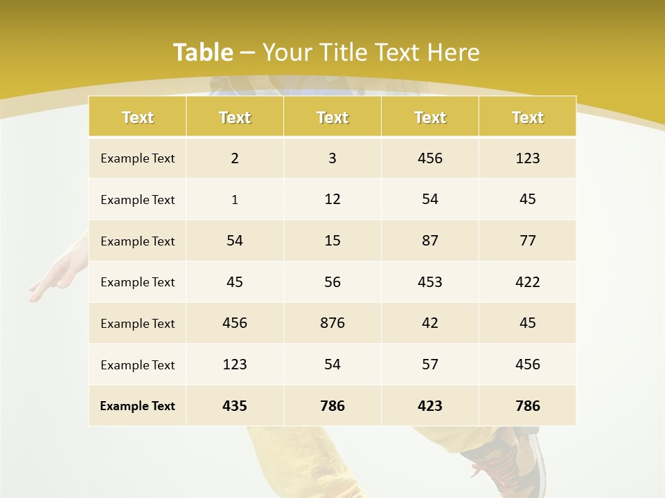 Aerobics Mid Air Stretching PowerPoint Template