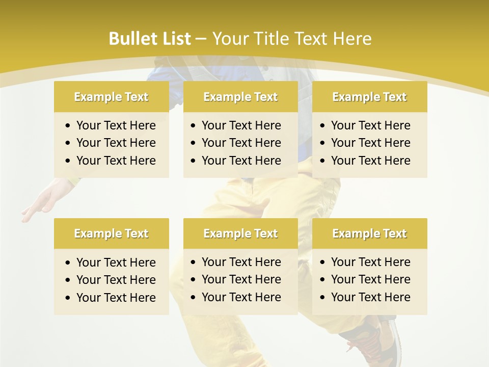 Aerobics Mid Air Stretching PowerPoint Template