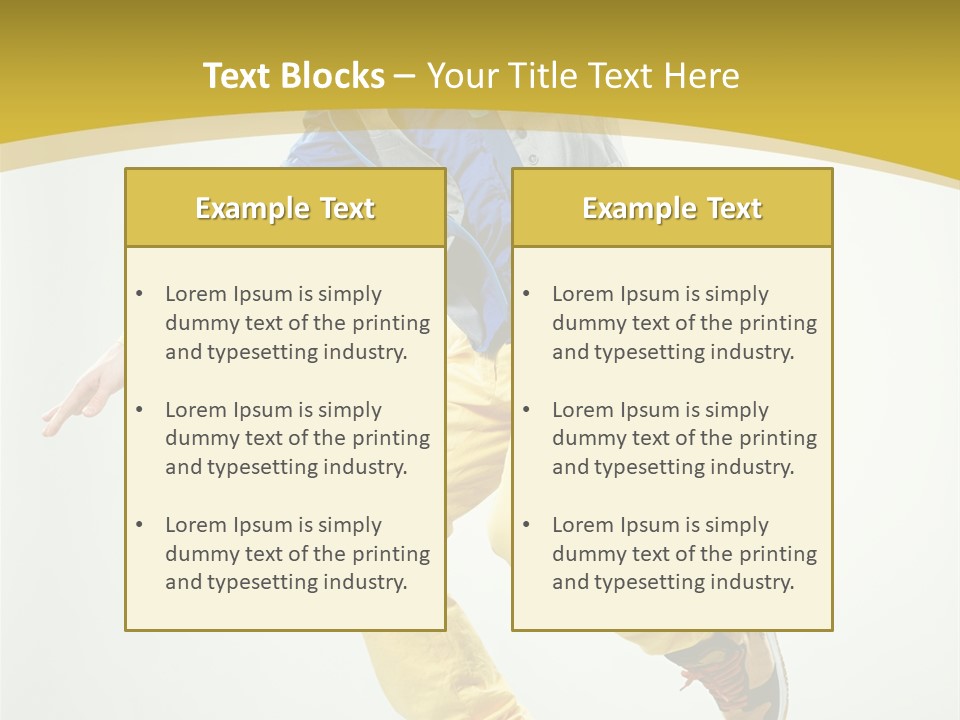 Aerobics Mid Air Stretching PowerPoint Template