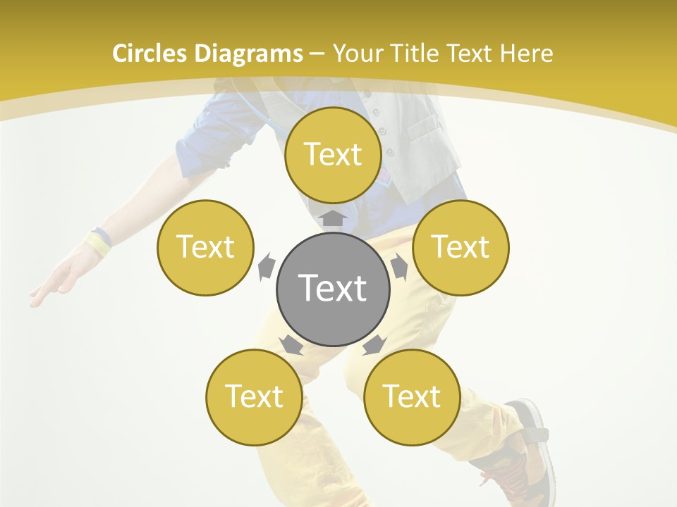 Aerobics Mid Air Stretching PowerPoint Template