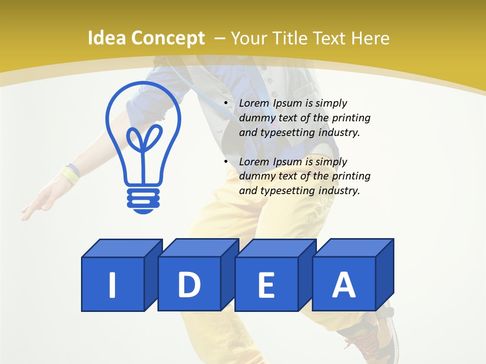 Aerobics Mid Air Stretching PowerPoint Template