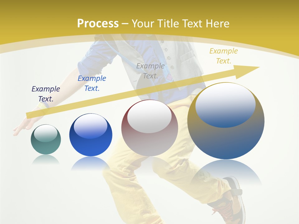 Aerobics Mid Air Stretching PowerPoint Template