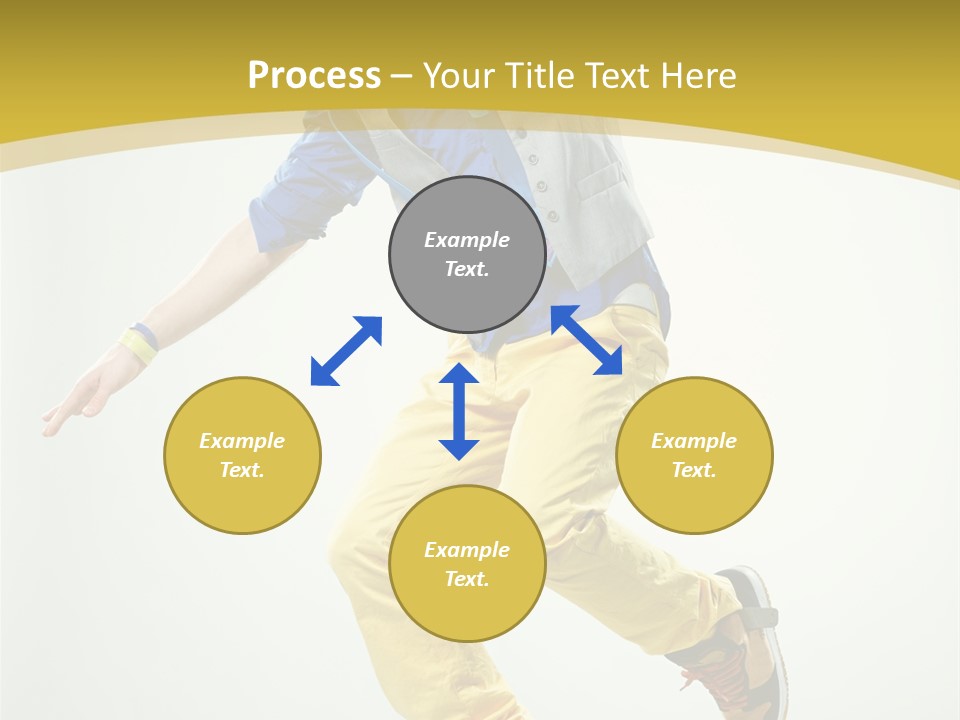 Aerobics Mid Air Stretching PowerPoint Template