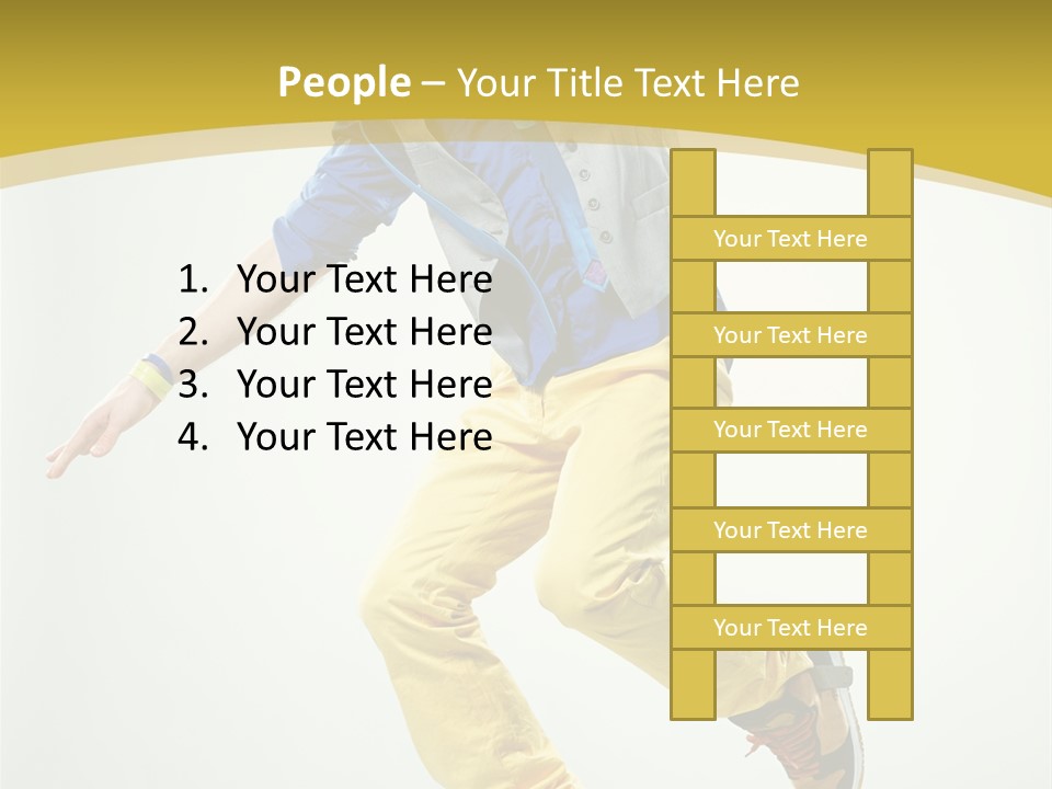 Aerobics Mid Air Stretching PowerPoint Template