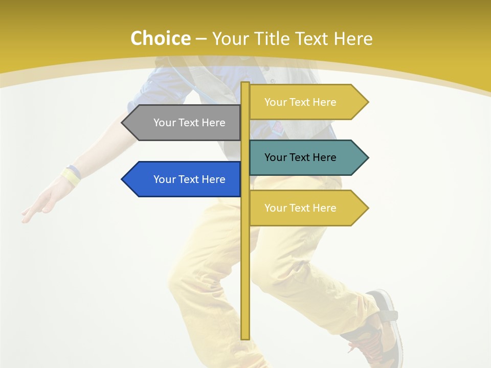 Aerobics Mid Air Stretching PowerPoint Template