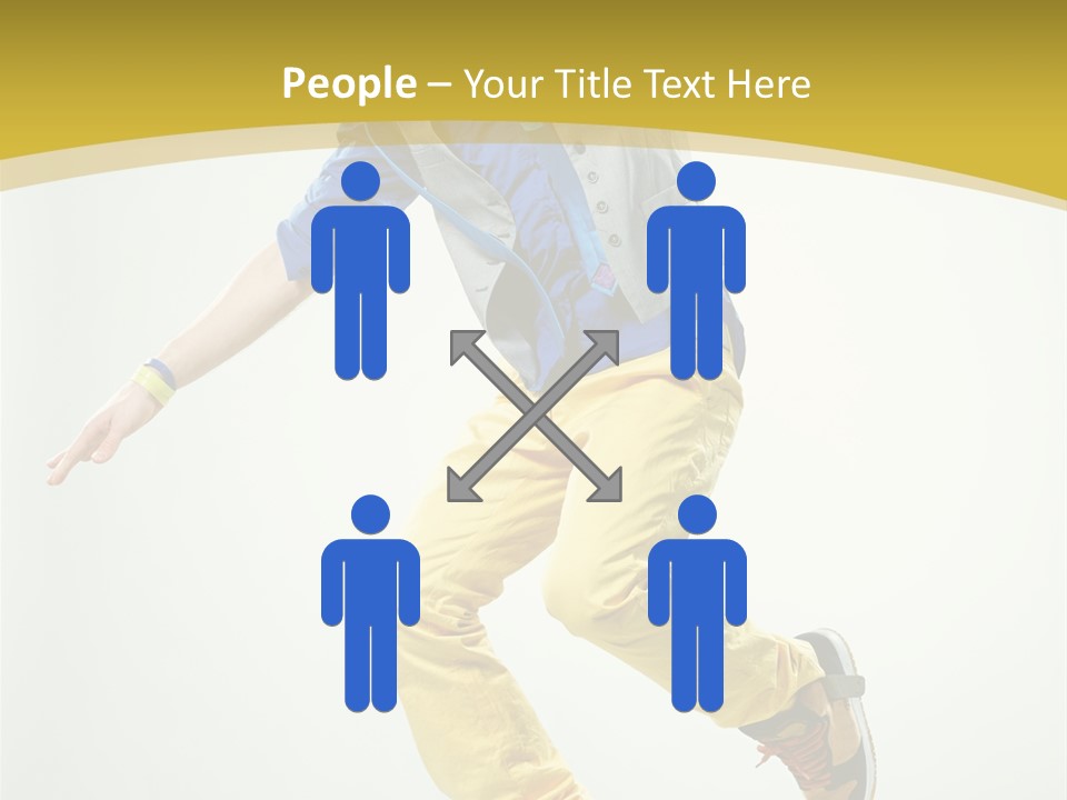 Aerobics Mid Air Stretching PowerPoint Template