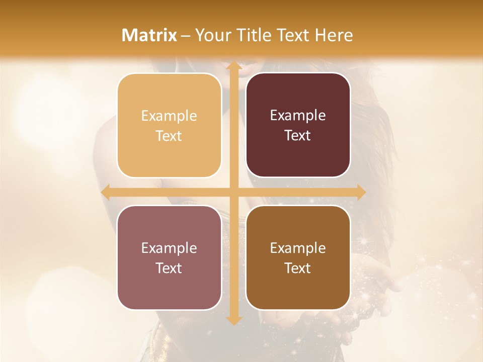 Golden Bright Model PowerPoint Template