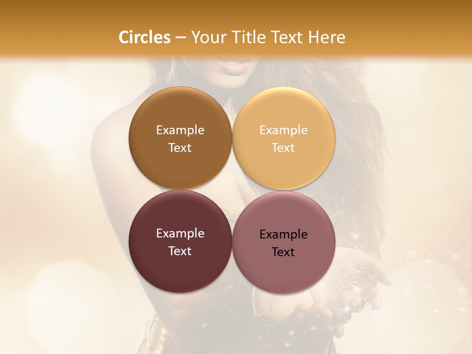 Golden Bright Model PowerPoint Template