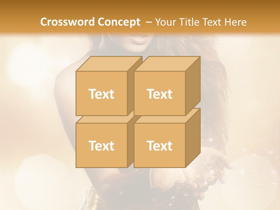 Golden Bright Model PowerPoint Template