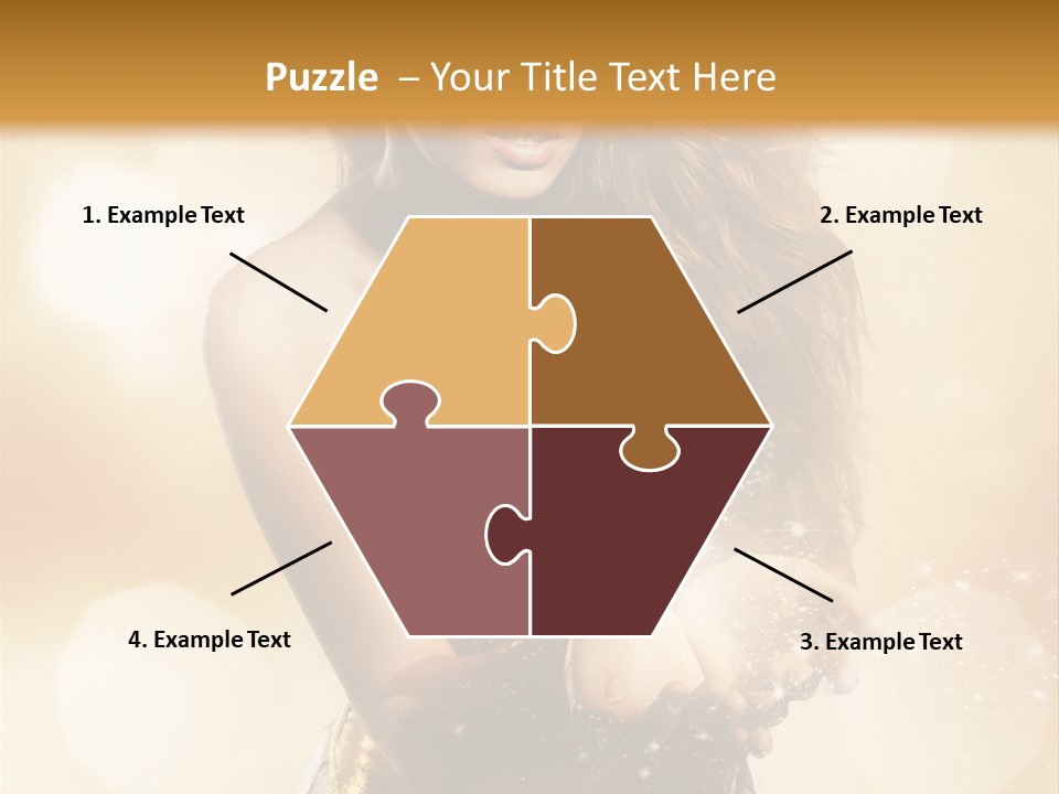 Golden Bright Model PowerPoint Template