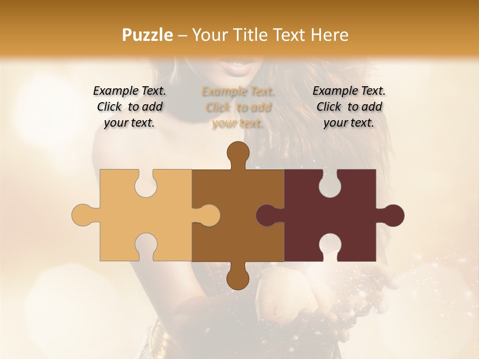 Golden Bright Model PowerPoint Template