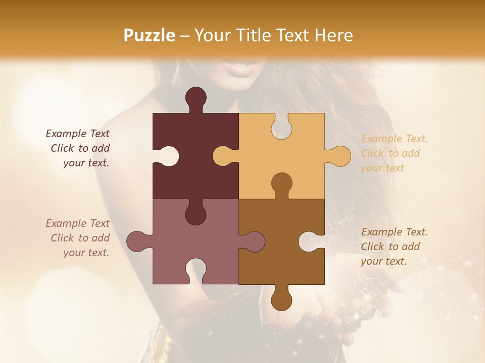 Golden Bright Model PowerPoint Template