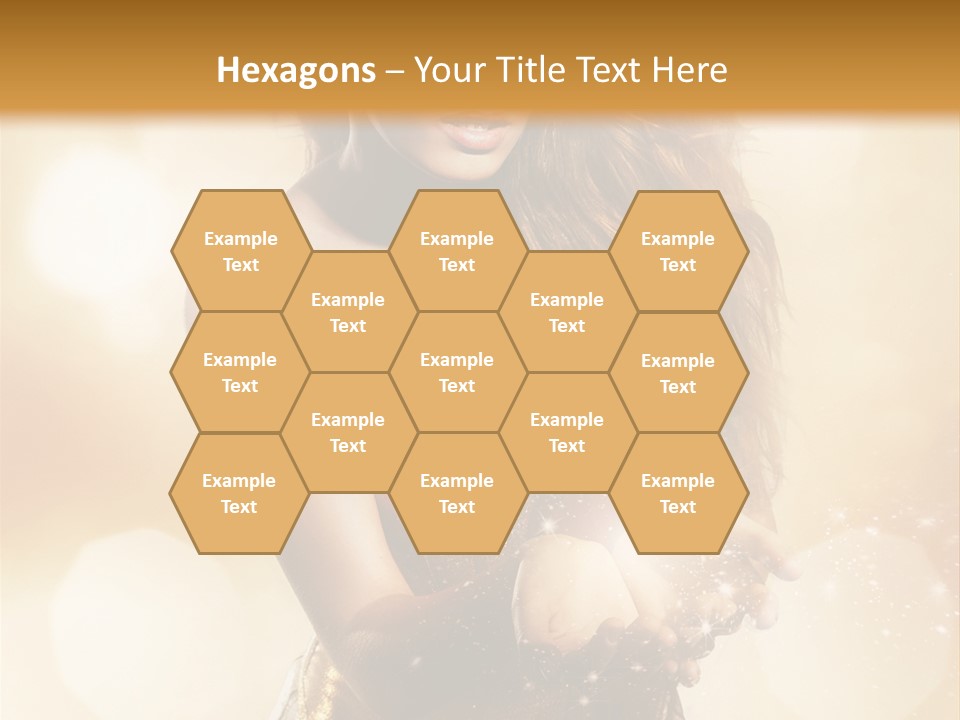 Golden Bright Model PowerPoint Template