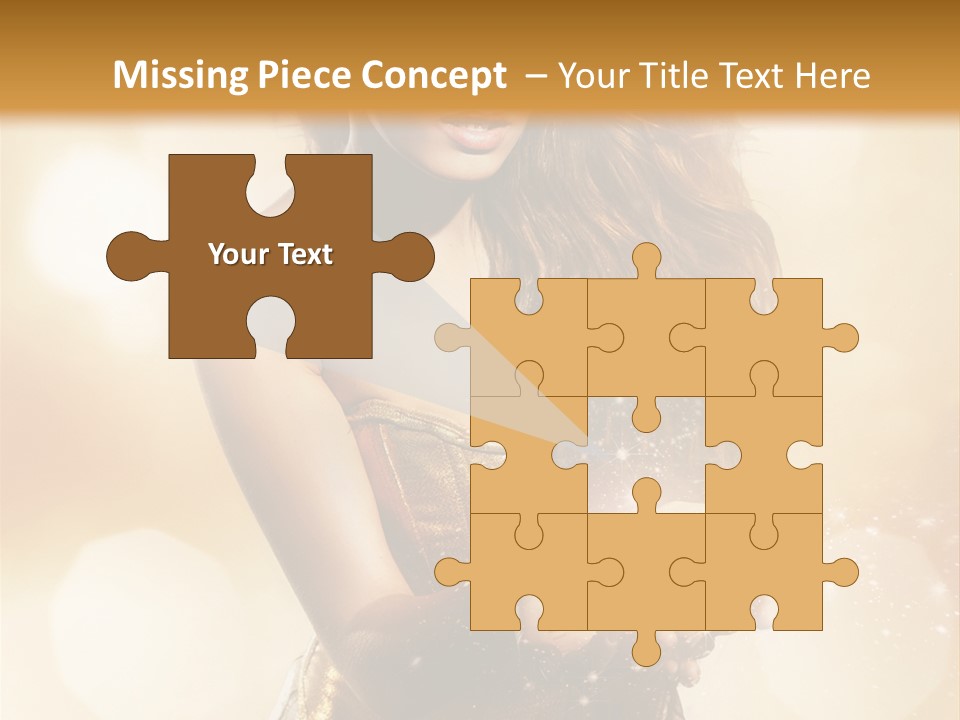 Golden Bright Model PowerPoint Template