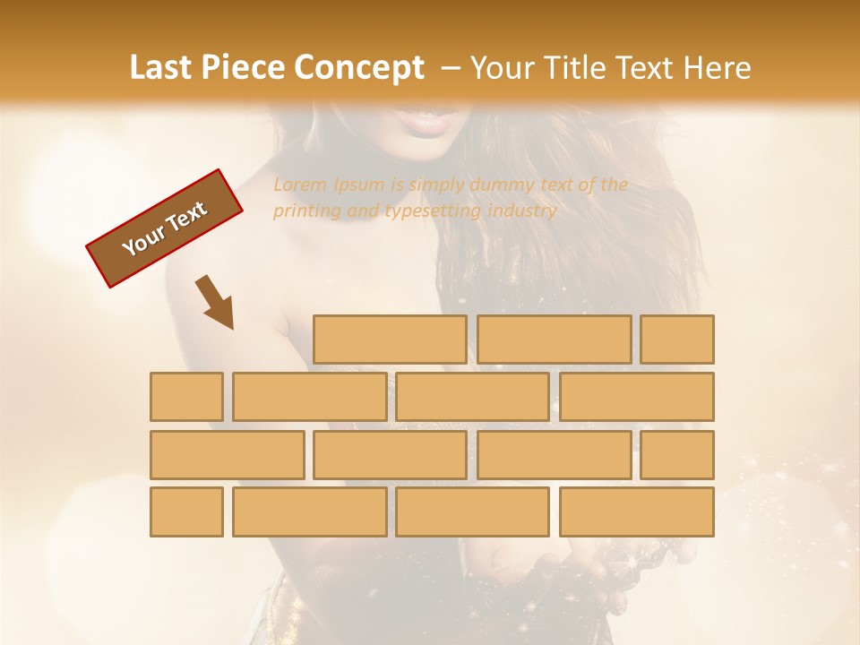Golden Bright Model PowerPoint Template