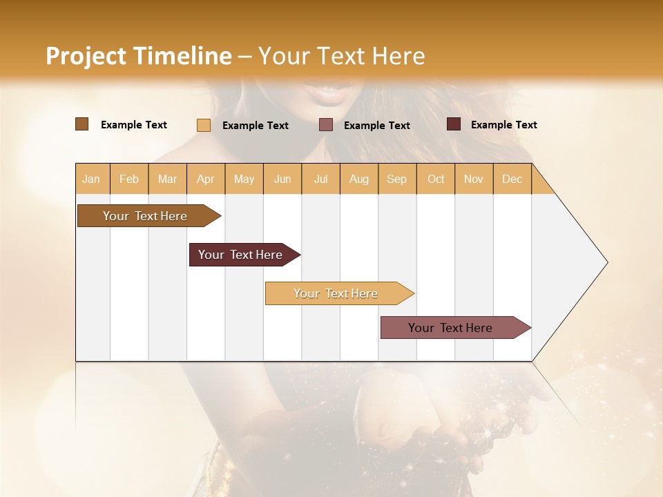 Golden Bright Model PowerPoint Template