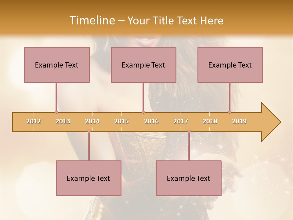 Golden Bright Model PowerPoint Template