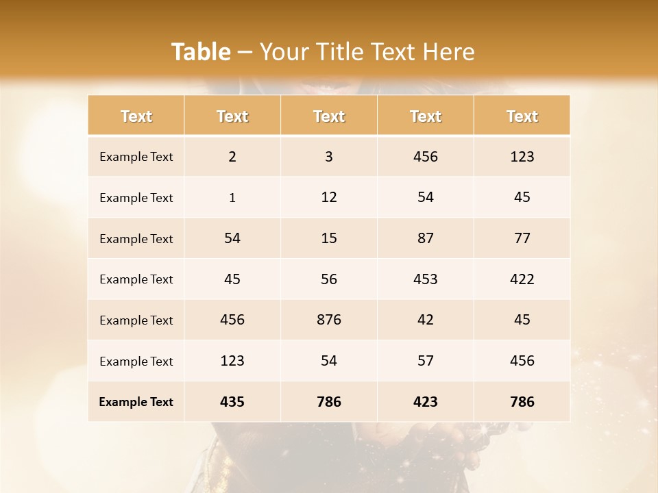 Golden Bright Model PowerPoint Template