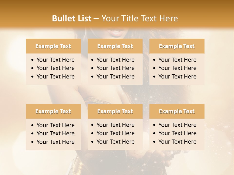 Golden Bright Model PowerPoint Template