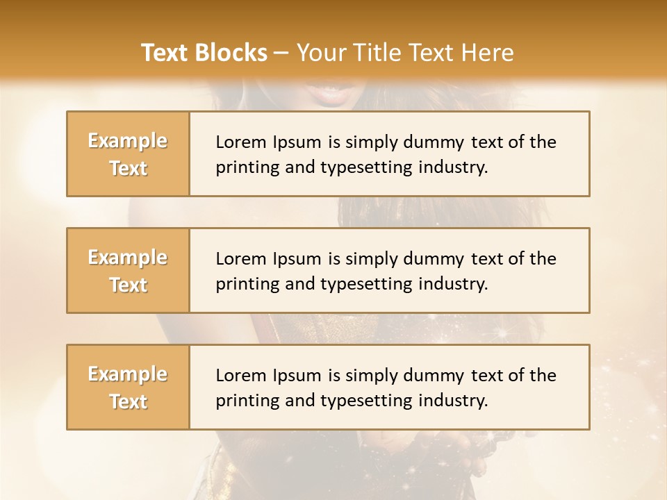 Golden Bright Model PowerPoint Template
