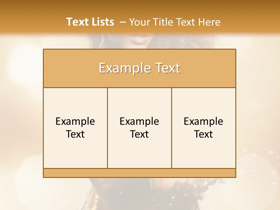 Golden Bright Model PowerPoint Template