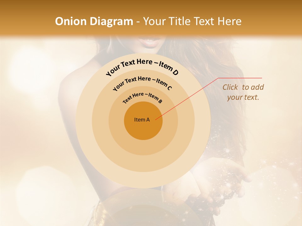 Golden Bright Model PowerPoint Template