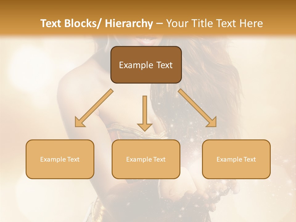 Golden Bright Model PowerPoint Template