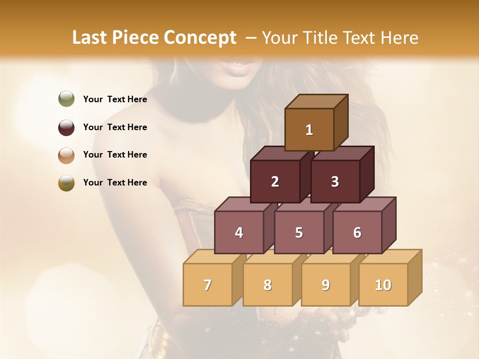 Golden Bright Model PowerPoint Template