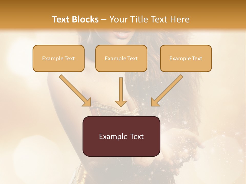 Golden Bright Model PowerPoint Template