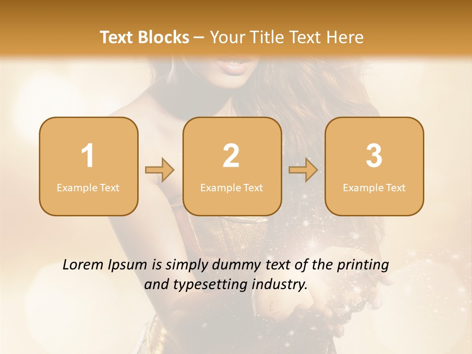 Golden Bright Model PowerPoint Template