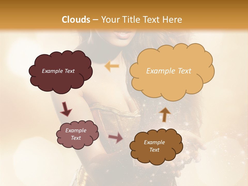 Golden Bright Model PowerPoint Template