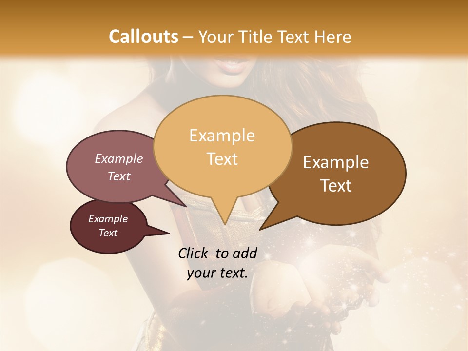 Golden Bright Model PowerPoint Template