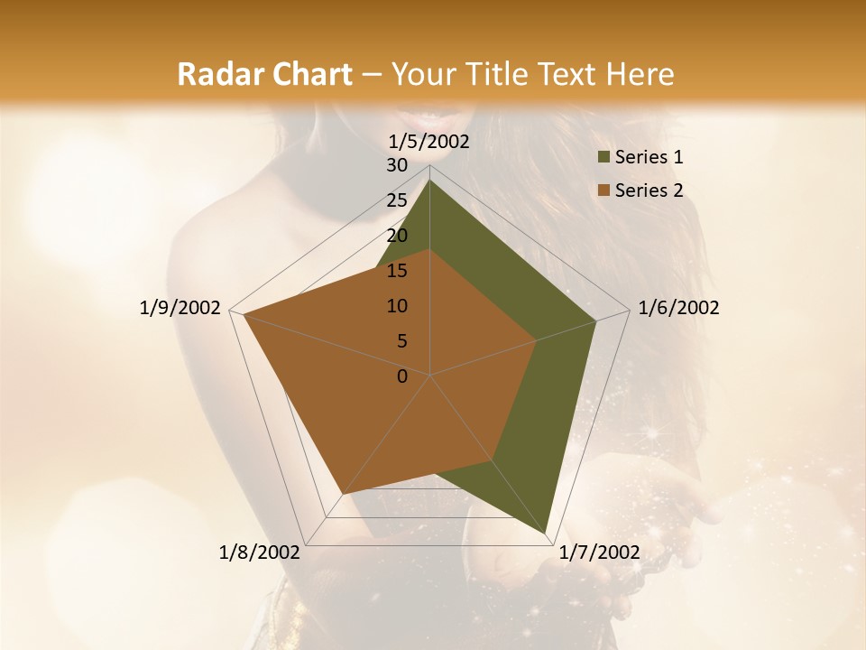 Golden Bright Model PowerPoint Template