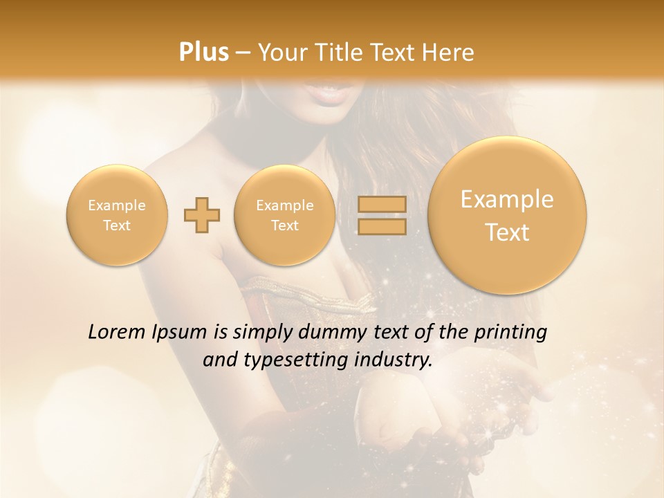 Golden Bright Model PowerPoint Template