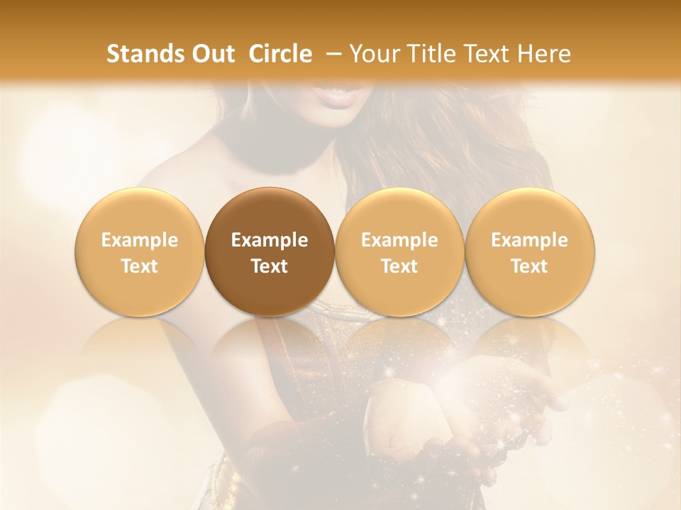 Golden Bright Model PowerPoint Template