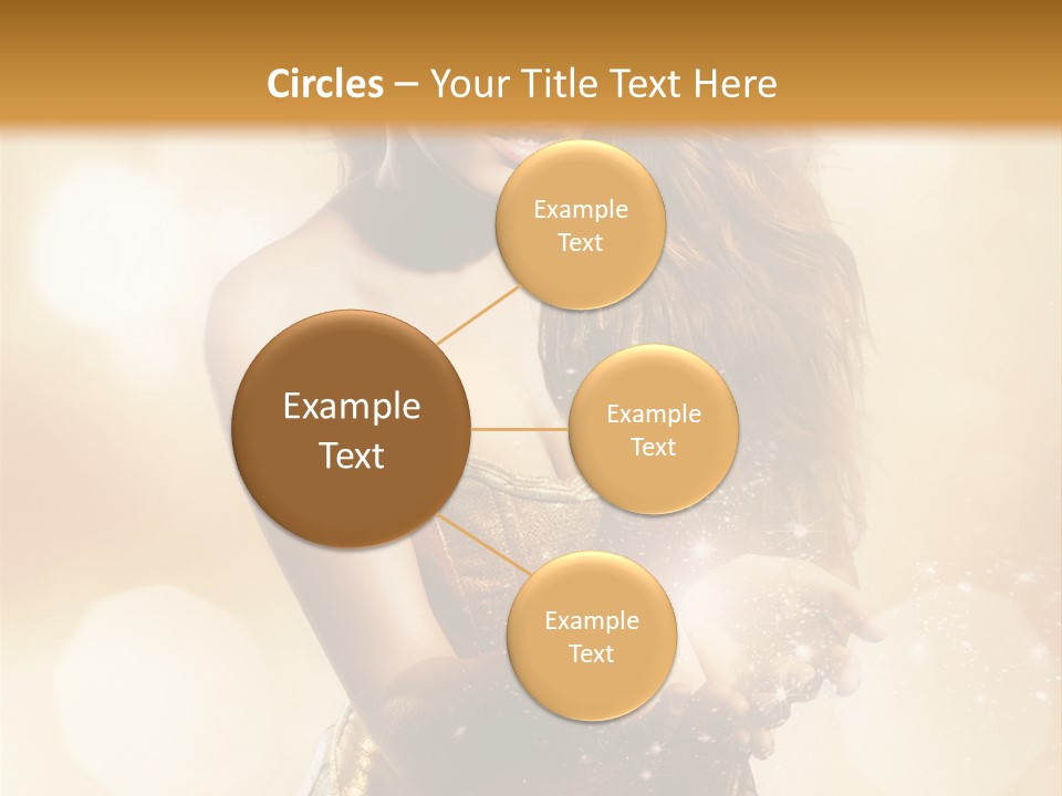 Golden Bright Model PowerPoint Template